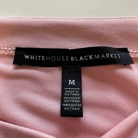 WHBM - Long Sleeve Off The Shoulder Light Pink Top - Picture 12 of 12